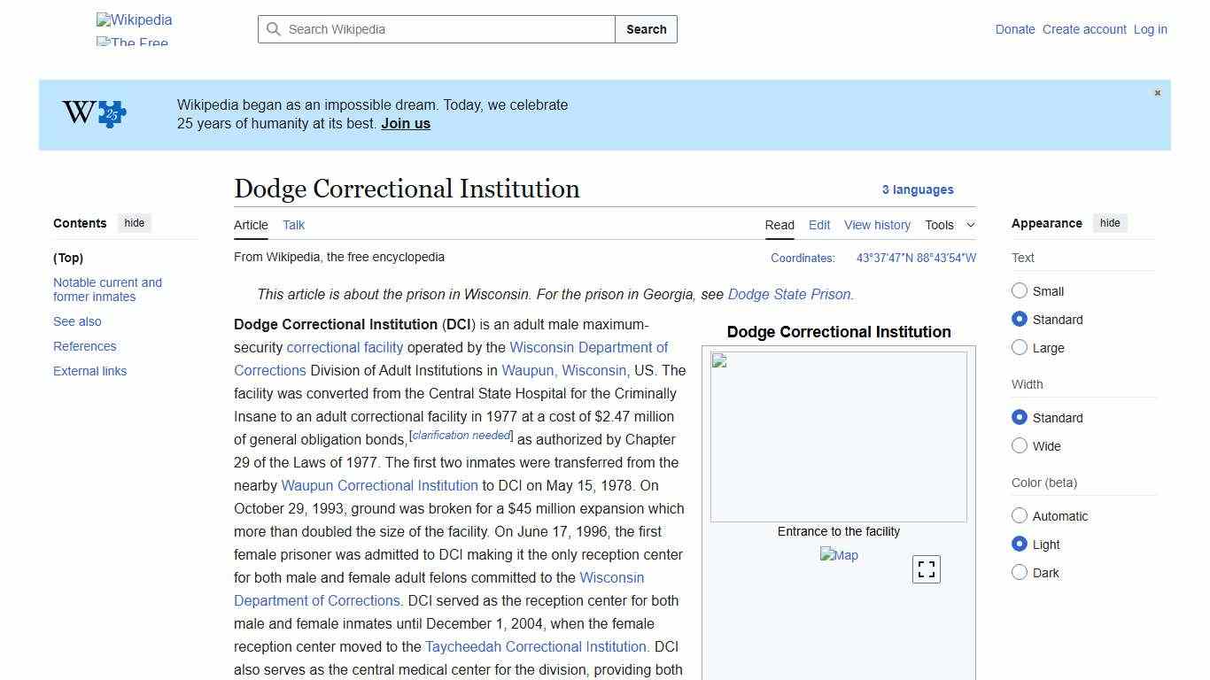 Dodge Correctional Institution - Wikipedia