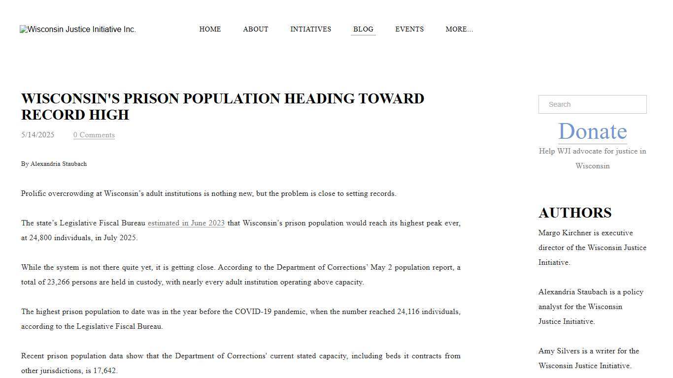 Wisconsin Justice Initiative blog - Wisconsin Justice Initiative Inc.